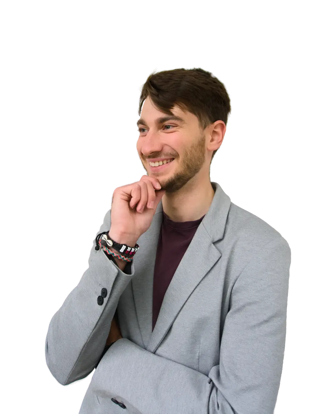 Dawid Ziniewicz smiling